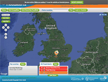 Tablet Screenshot of floodalerts.com